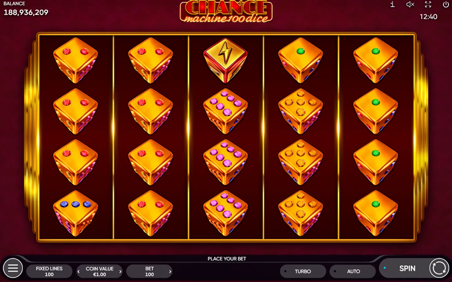chance machine 100 dice