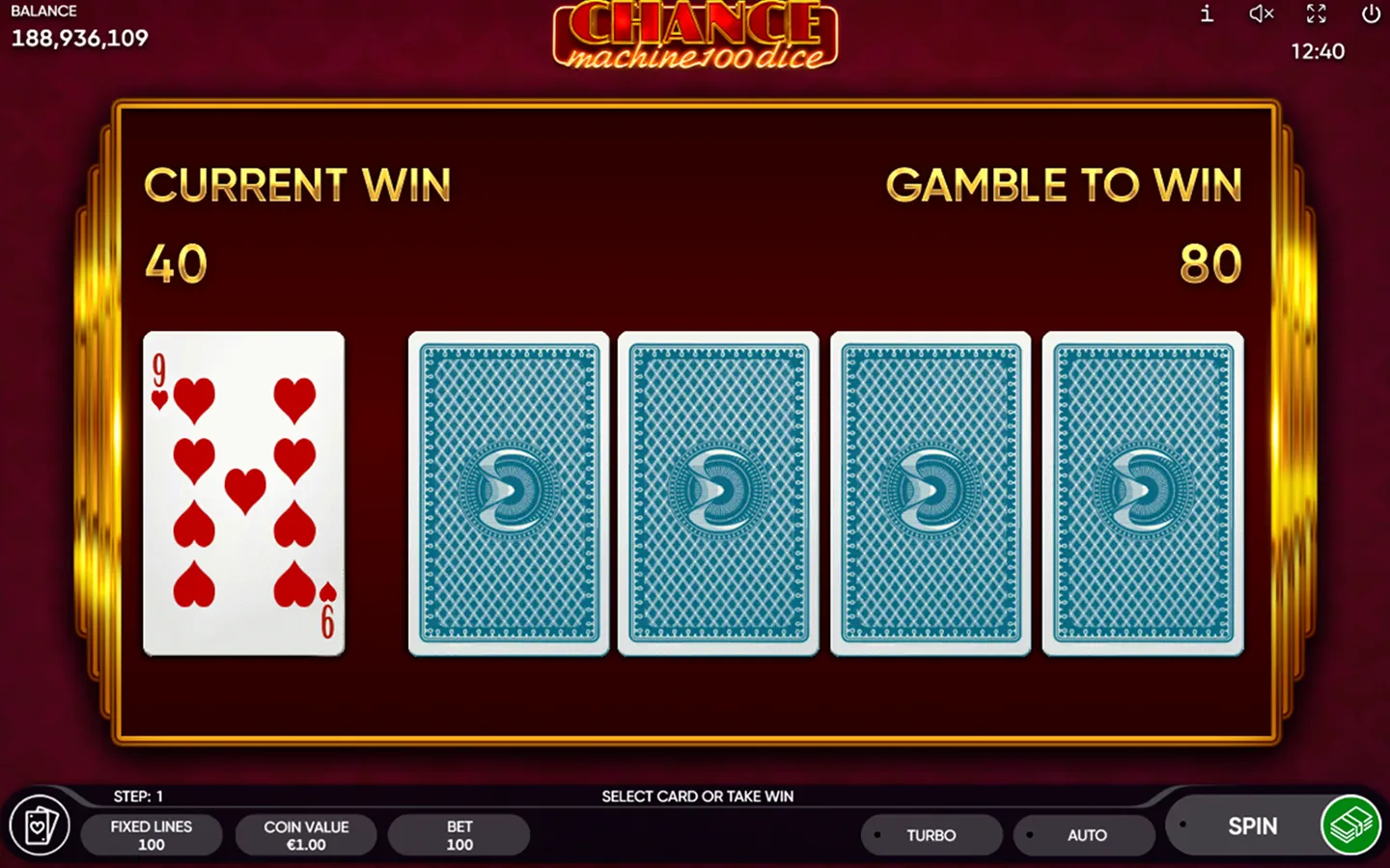chance machine 100 dice