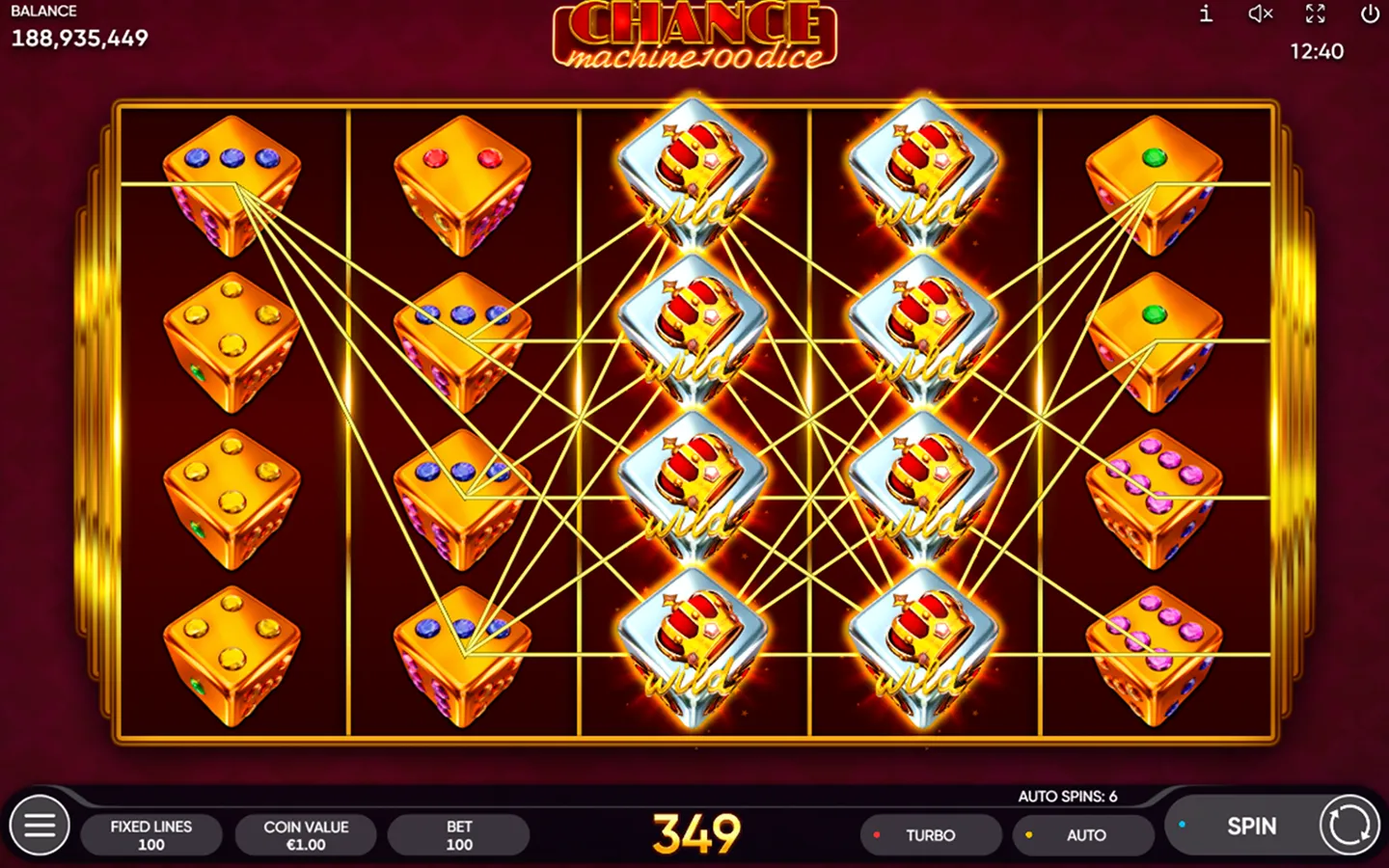 chance machine 100 dice